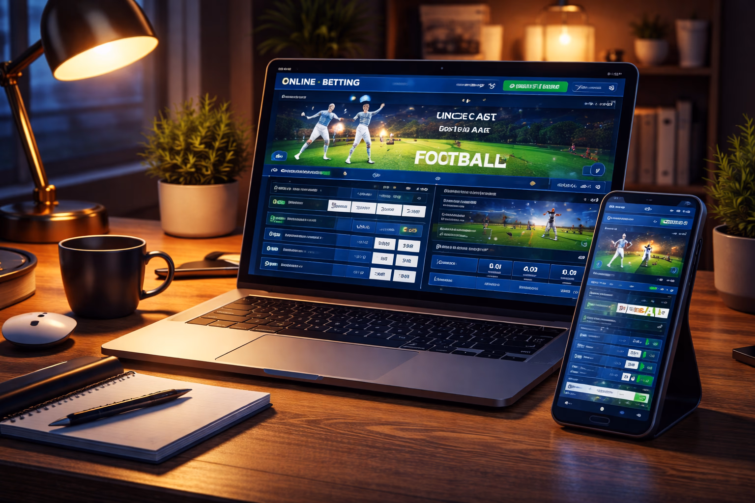 Modern sports betting workspace with CW52 match odds on screen and a Bangladesh-friendly betting layout for cricket and football fans