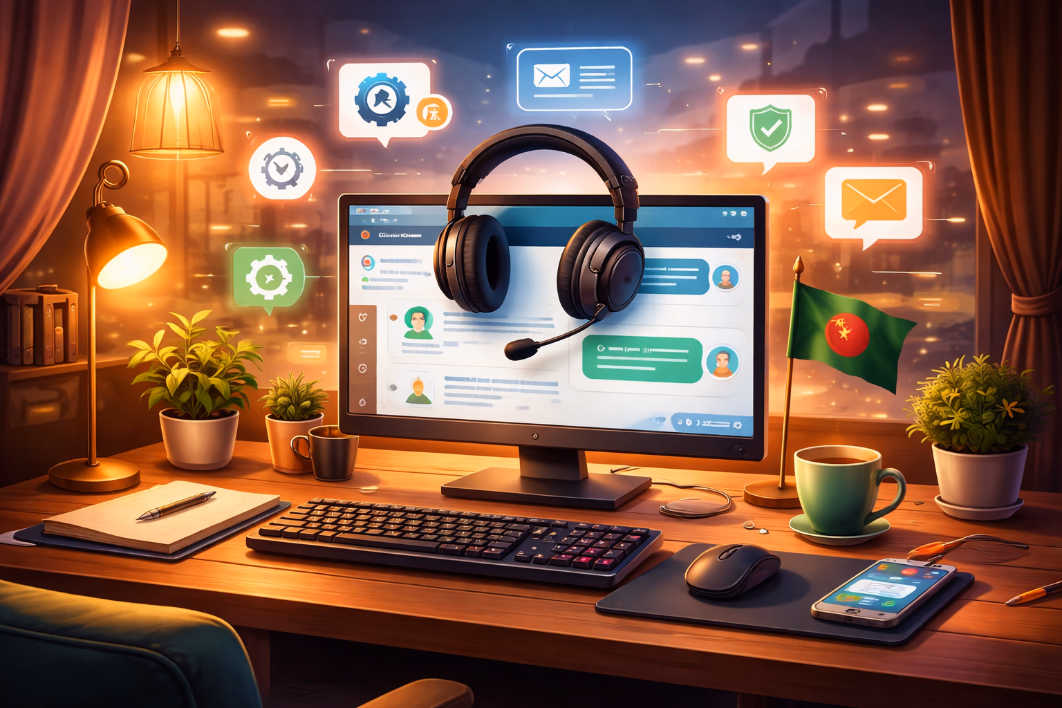 Helpful support-themed CW52 login assistance scene with bright interface and welcoming digital service mood